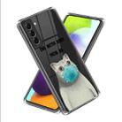 For Samsung Galaxy S23 5G Colored Drawing Clear TPU Phone Protective Case(Mask Cat) - 1