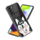 For Samsung Galaxy S23 5G Colored Drawing Clear TPU Phone Protective Case(Pinch Face Dog) - 1