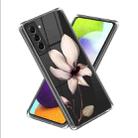 For Samsung Galaxy S23 5G Colored Drawing Clear TPU Phone Protective Case(A Lotus) - 1
