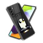 For Samsung Galaxy S23+ 5G Colored Drawing Clear TPU Phone Protective Case(Penguin) - 1