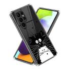 For Samsung Galaxy S23 Ultra 5G Colored Drawing Clear TPU Phone Protective Case(Black And White Rat) - 1
