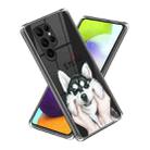 For Samsung Galaxy S23 Ultra 5G Colored Drawing Clear TPU Phone Protective Case(Pinch Face Dog) - 1