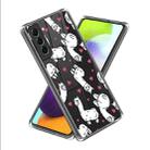 For Samsung Galaxy S23 5G Colored Drawing Clear TPU Phone Protective Case(Love Alpaca) - 1