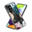 For Samsung Galaxy S23 Ultra 5G Colored Drawing Clear TPU Phone Protective Case(Mirror Floral) - 1