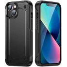 For iPhone 14 Plus 2 in 1 Soft TPU Hard PC Phone Case(Black) - 1