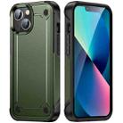 For iPhone 14 Plus 2 in 1 Soft TPU Hard PC Phone Case(Army Green) - 1