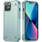 For iPhone 14 Plus 2 in 1 Soft TPU Hard PC Phone Case(Light Green) - 1