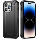 For iPhone 14 Pro 2 in 1 Soft TPU Hard PC Phone Case(Black) - 1