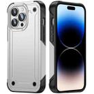 For iPhone 14 Pro Max 2 in 1 Soft TPU Hard PC Phone Case(White) - 1