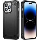 For iPhone 14 Pro Max 2 in 1 Soft TPU Hard PC Phone Case(Black) - 1