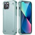 For iPhone 13 2 in 1 Soft TPU Hard PC Phone Case(Light Green) - 1