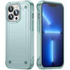 For iPhone 13 Pro 2 in 1 Soft TPU Hard PC Phone Case(Light Green) - 1