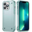 For iPhone 13 Pro Max 2 in 1 Soft TPU Hard PC Phone Case(Light Green) - 1