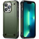 For iPhone 12 / 12 Pro 2 in 1 Soft TPU Hard PC Phone Case(Army Green) - 1