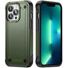 For iPhone 12 Pro Max 2 in 1 Soft TPU Hard PC Phone Case(Army Green) - 1