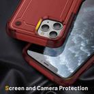 For iPhone 11 Pro Max 2 in 1 Soft TPU Hard PC Phone Case(Red Rose Red) - 3