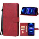 For Xiaomi Redmi Note 12 China Leather Phone Case(Red) - 1