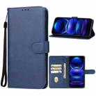 For Xiaomi Redmi Note 12 China Leather Phone Case(Blue) - 1