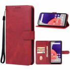 For Samsung Galaxy A22e Leather Phone Case(Red) - 1