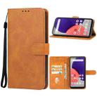 For Samsung Galaxy A22e Leather Phone Case(Brown) - 1