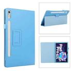 For Lenovo Tab P11 Pro Gen 2 Litchi Texture Leather Tablet Case with Holder(Sky Blue) - 1