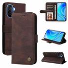 For Huawei nova Y70 / Y70 Plus / Enjoy 50 Skin Feel Life Tree Metal Button Leather Phone Case(Brown) - 1