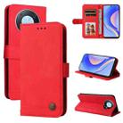 For Huawei nova Y90 / Enjoy 50 Pro Skin Feel Life Tree Metal Button Leather Phone Case(Red) - 1