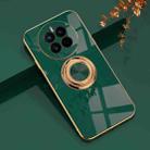 For Huawei Mate 50 6D Electroplating Ring Phone Case(Dark Green) - 1