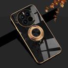 For Huawei Mate 50 6D Electroplating Ring Phone Case(Black) - 1