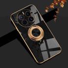 For Huawei Mate 50 Pro 6D Electroplating Ring Phone Case(Black) - 1