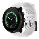 For Suunto 9 Breathable Silicone Watch Band, Exclude the Subject(White) - 1