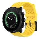 For Suunto 9 Breathable Silicone Watch Band, Exclude the Subject(Yellow) - 1