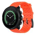 For Suunto 9 Breathable Silicone Watch Band, Exclude the Subject(Orange) - 1