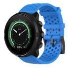 For Suunto 9 Breathable Silicone Watch Band, Exclude the Subject(Blue) - 1