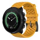 For Suunto 9 Breathable Silicone Watch Band, Exclude the Subject(Amber Yellow) - 1