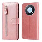 For Huawei nova Y90 / Enjoy 50 Pro Calf Texture Zipper Leather Phone Case(Rose Gold) - 1