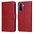 For Huawei nova Y70 / Y70 Plus/Enjoy 50 Classic Calf Texture Flip Leather Phone Case(Red) - 1