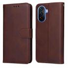 For Huawei nova Y70 / Y70 Plus/Enjoy 50 Classic Calf Texture Flip Leather Phone Case(Brown) - 1