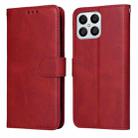 For Honor X8 5G / X6 Classic Calf Texture Flip Leather Phone Case(Red) - 1