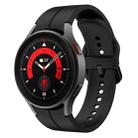 For Samsung Galaxy Watch 5 Pro 45mm Colorful Buckle Silicone Watch Band(Black) - 1