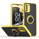For Nokia G400 5G Q Shadow 1 Series TPU + PC Phone Case with Ring Holder(Yellow) - 1