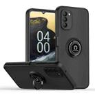 For Nokia G400 5G Q Shadow 1 Series TPU + PC Phone Case with Ring Holder(Black+Black) - 1