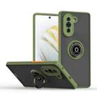 For Huawei nova 10 Q Shadow 1 Series TPU + PC Phone Case with Ring Holder(Green) - 1