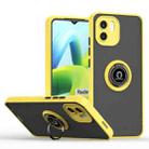 For Xiaomi Redmi A1 Q Shadow 1 Series TPU + PC Phone Case with Ring Holder(Yellow) - 1