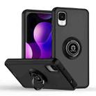 For TCL ION z Q Shadow 1 Series TPU + PC Phone Case with Ring Holder(Black+Black) - 1