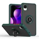 For TCL ION z Q Shadow 1 Series TPU + PC Phone Case with Ring Holder(Dark Green) - 1