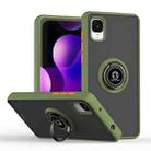 For TCL ION z Q Shadow 1 Series TPU + PC Phone Case with Ring Holder(Green) - 1