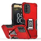 For Nokia G400 5G Ring Holder Non-slip Armor Phone Case(Red) - 1