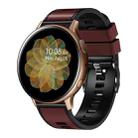 For Samsung Galaxy Watch 5 Pro 45mm Plain Weave Two-color Silicone Watch Band(Wine Red Black) - 1