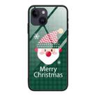 For iPhone 14 Christmas Glass Phone Case(Santa Claus) - 1